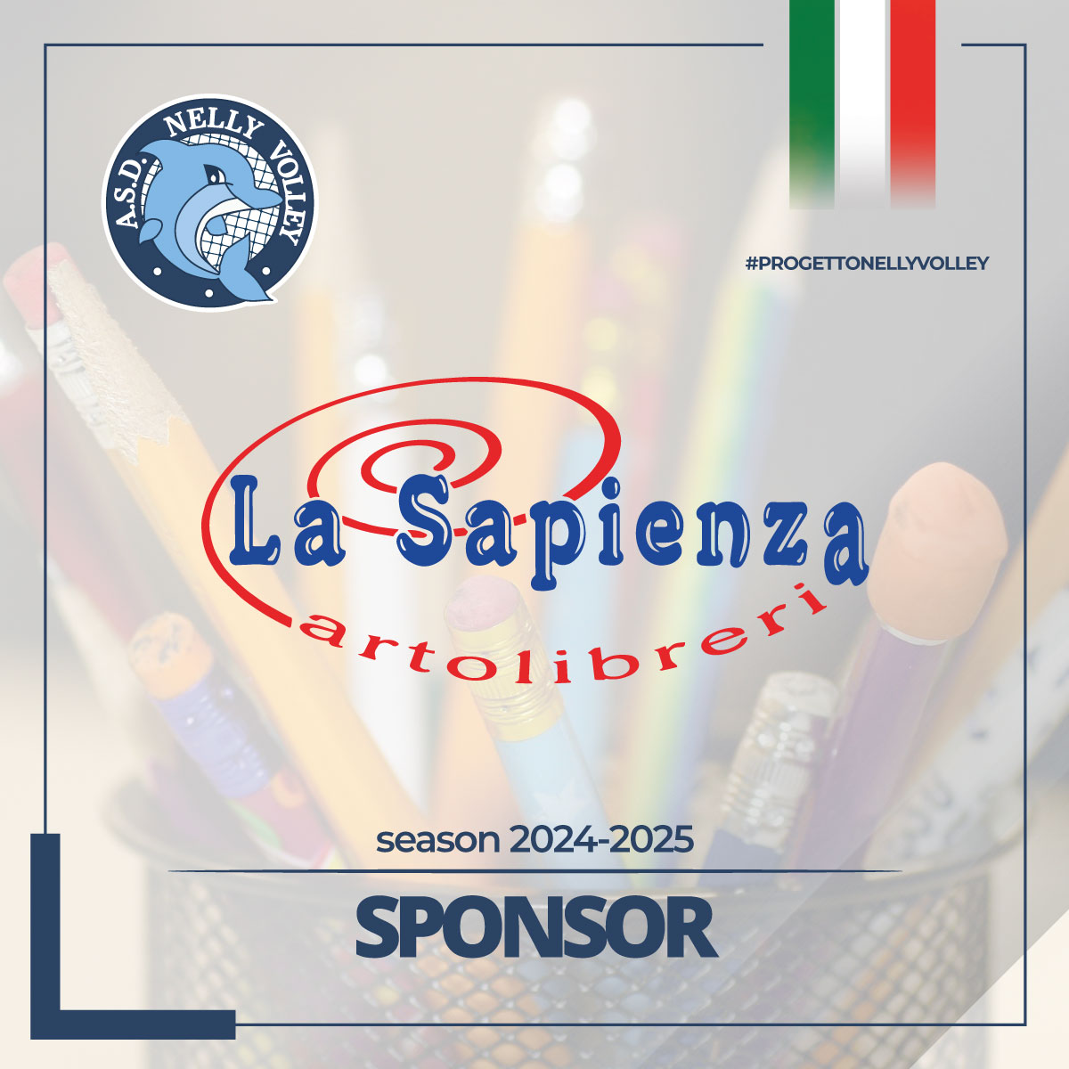 CARTOLIBRERIA LA SAPIENZA SPONSOR DELLA NELLY VOLLEY